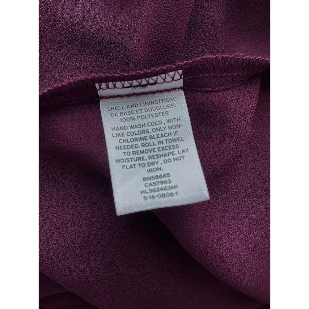 Trouve for Nordstrom, Burgundy Ruffle Cold Shoulder Top, SMALL, Flowy, Crepe - Picture 11 of 11